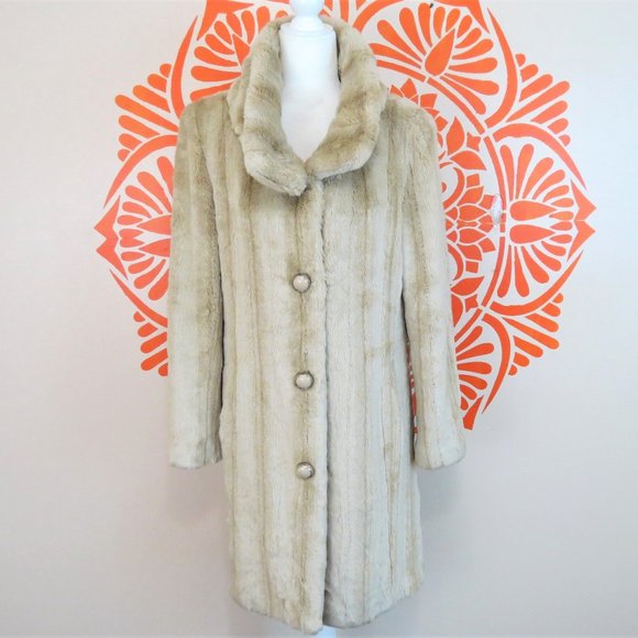 Jessica Jackets & Blazers - Vtg 80's Long Cream Faux Fur Coat 8